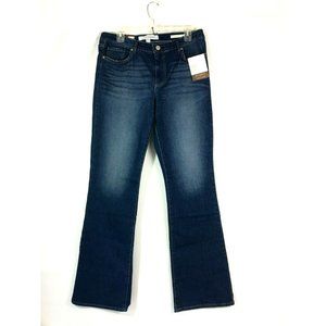 Vintage America Womens Vintage Boot-Y Mid Rise Slim Fit Jeans 12 Beverly Blue
